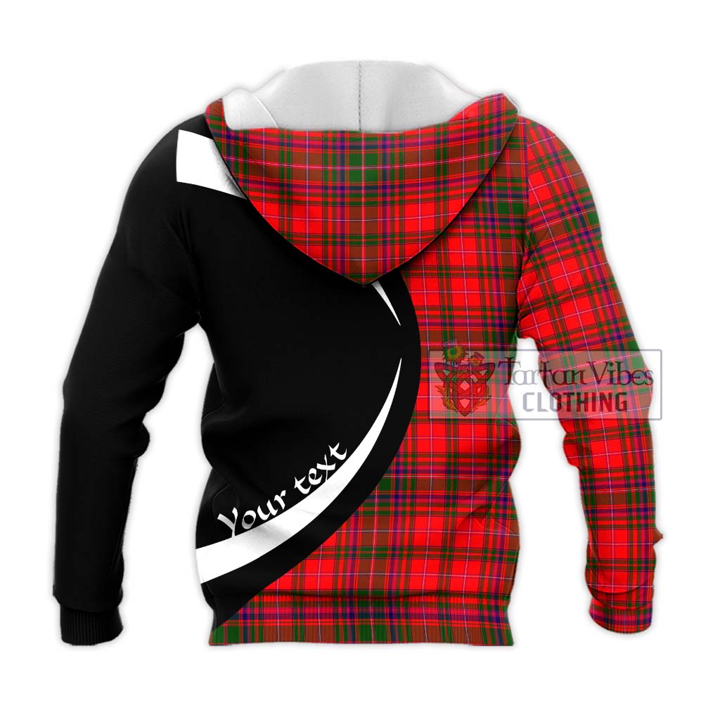 MacDougall Modern Tartan Knitted Hoodie with Family Crest Circle Style - Tartan Vibes Clothing