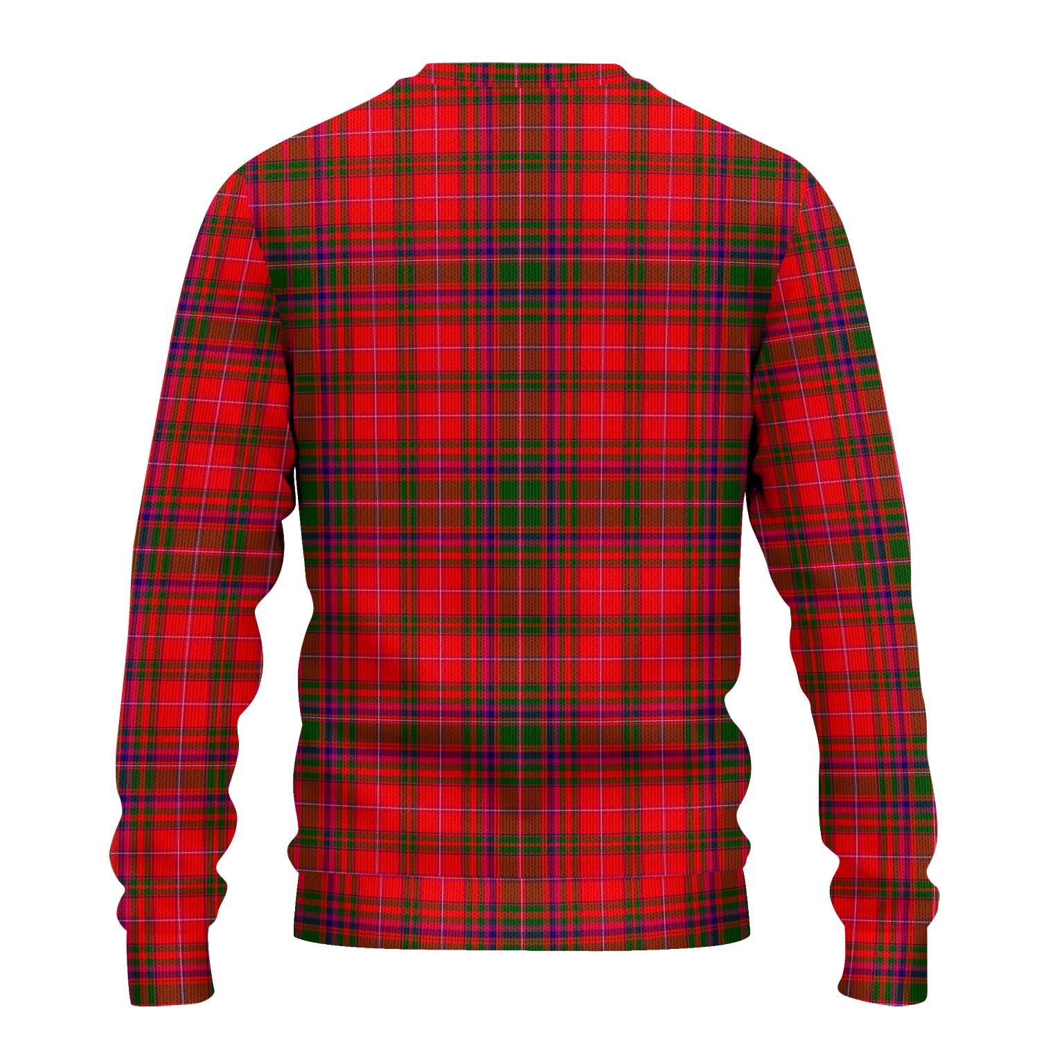 MacDougall Modern Tartan Knitted Sweater with Family Crest - Tartanvibesclothing