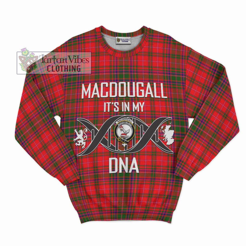 MacDougall Modern Tartan Sweatshirt with Family Crest DNA In Me Style - Tartanvibesclothing Shop