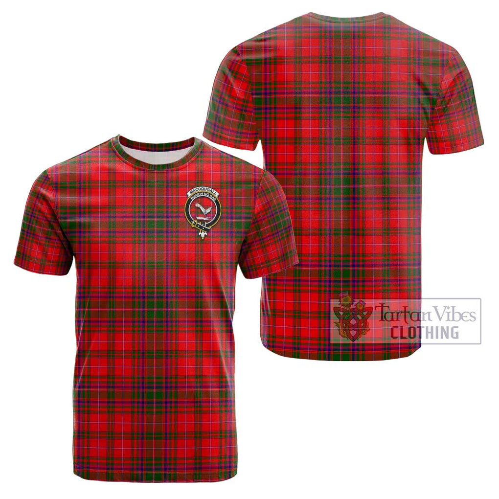 MacDougall Modern Tartan Cotton T-Shirt with Family Crest Kid's Shirt - Tartanvibesclothing Shop