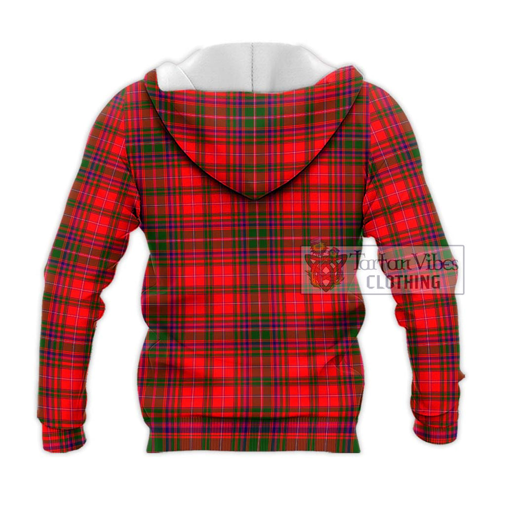 MacDougall Modern Tartan Knitted Hoodie with Family Crest DNA In Me Style - Tartanvibesclothing Shop