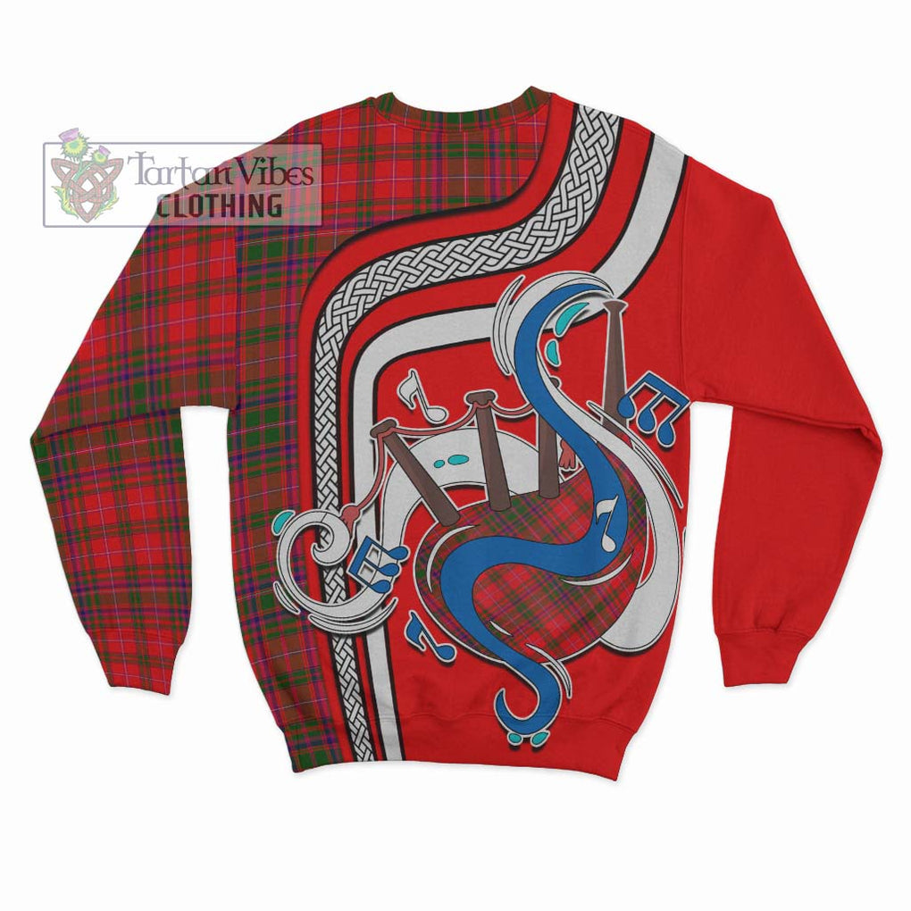 Tartan Vibes Clothing MacDougall Modern Tartan Sweatshirt with Epic Bagpipe Style