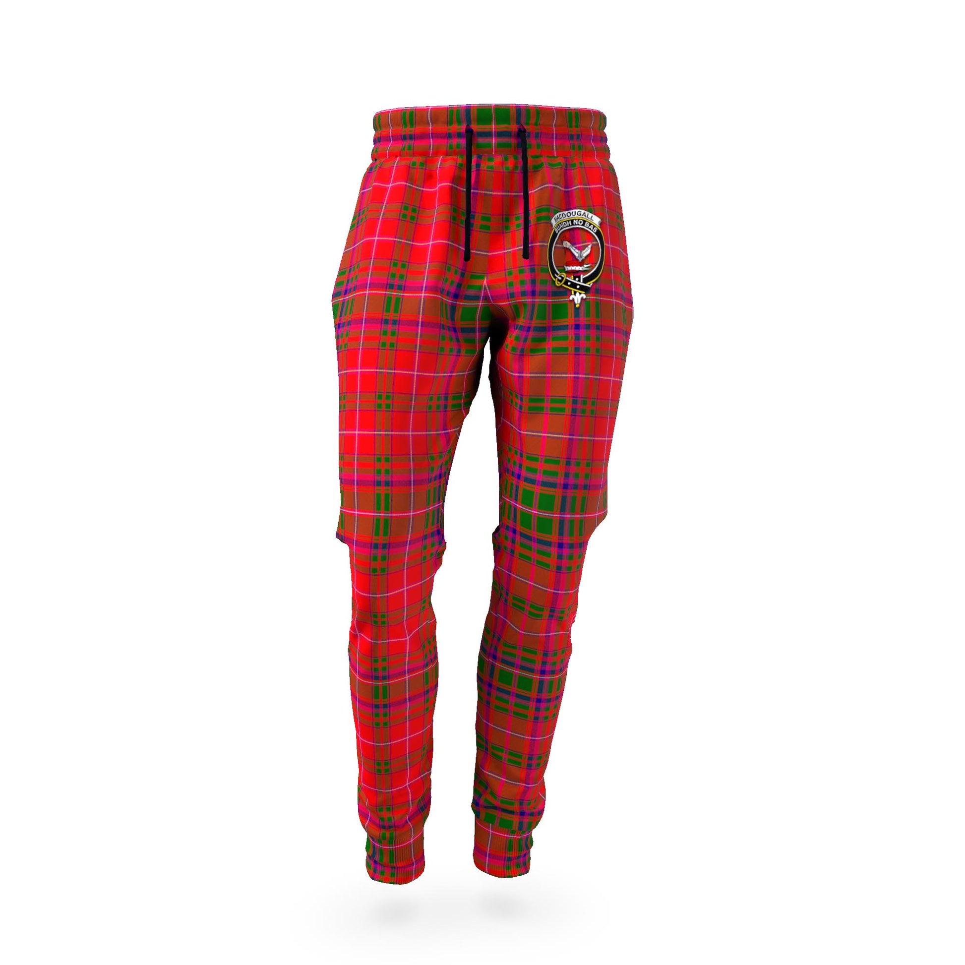 MacDougall Modern Tartan Joggers Pants with Family Crest - Tartan Vibes Clothing