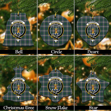 MacDowall (McDowall) Tartan Christmas Ceramic Ornaments with Family Crest