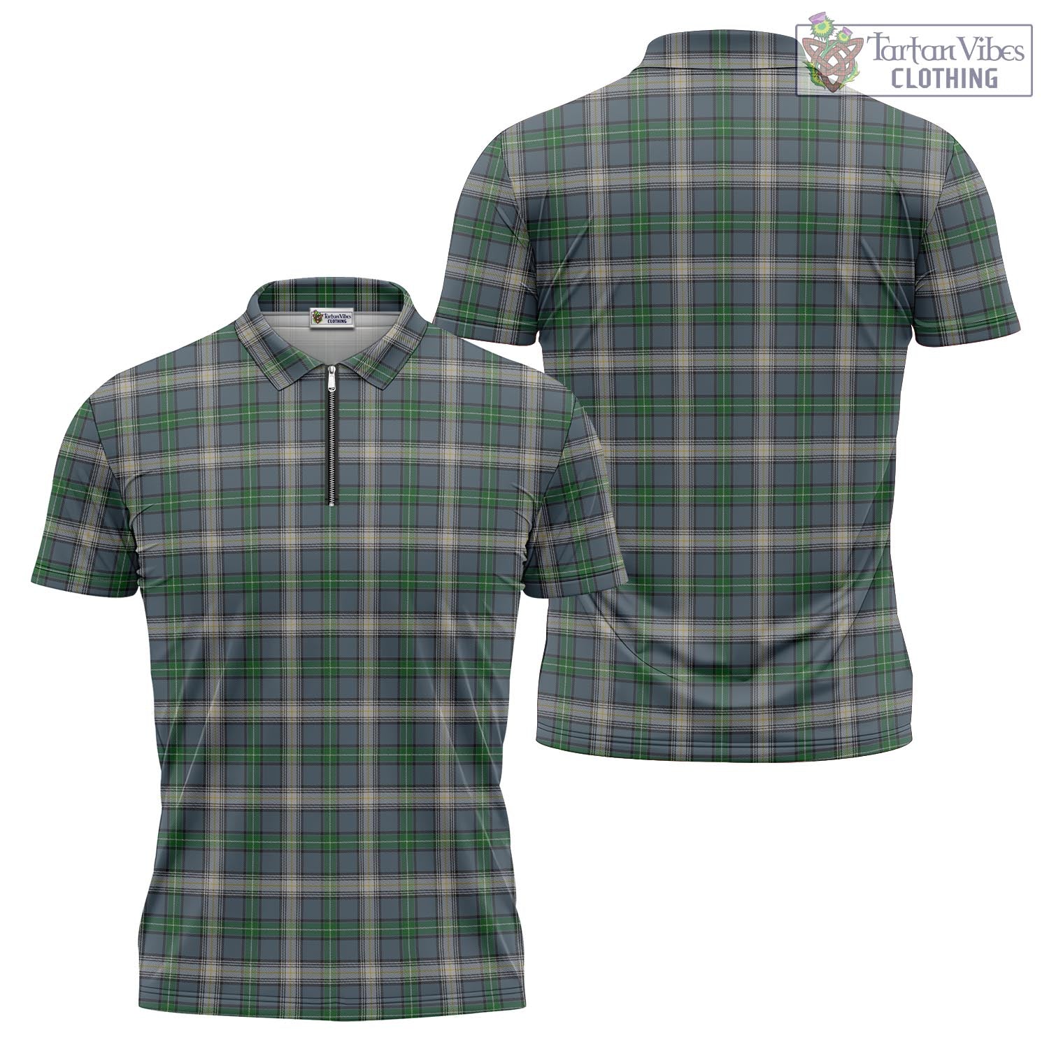 Tartan Vibes Clothing MacDowall Tartan Zipper Polo Shirt