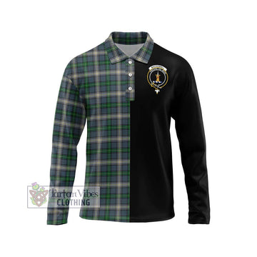 MacDowall (McDowall) Tartan Long Sleeve Polo Shirt with Family Crest and Half Of Me Style Unisex - Tartan Vibes Clothing