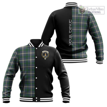 MacDowall (McDowall) Tartan Baseball Jacket with Family Crest and Half Of Me Style