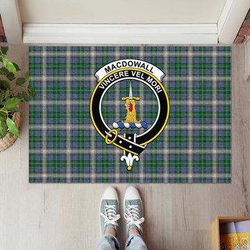 MacDowall (McDowall) Tartan Rubber Doormat with Family Crest L 60*90cm - Tartan Vibes Clothing