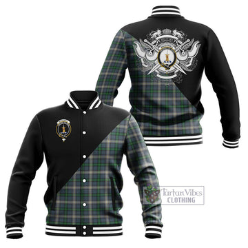 MacDowall (McDowall) Tartan Baseball Jacket with Family Crest and Military Logo Style