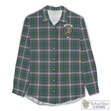 MacDowall (McDowall) Tartan Women's Casual Shirt with Family Crest