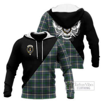 MacDowall (McDowall) Tartan Knitted Hoodie with Family Crest and Military Logo Style Unisex Knitted Pullover Hoodie - Tartan Vibes Clothing