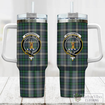 MacDowall (McDowall) Tartan and Family Crest Tumbler with Handle