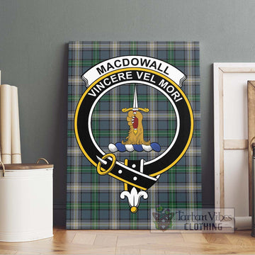 MacDowall (McDowall) Tartan Canvas Print Wall Art with Family Crest