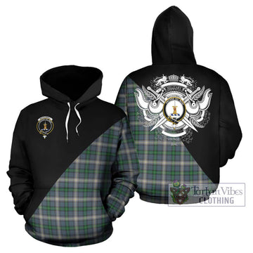 MacDowall (McDowall) Tartan Hoodie with Family Crest and Military Logo Style