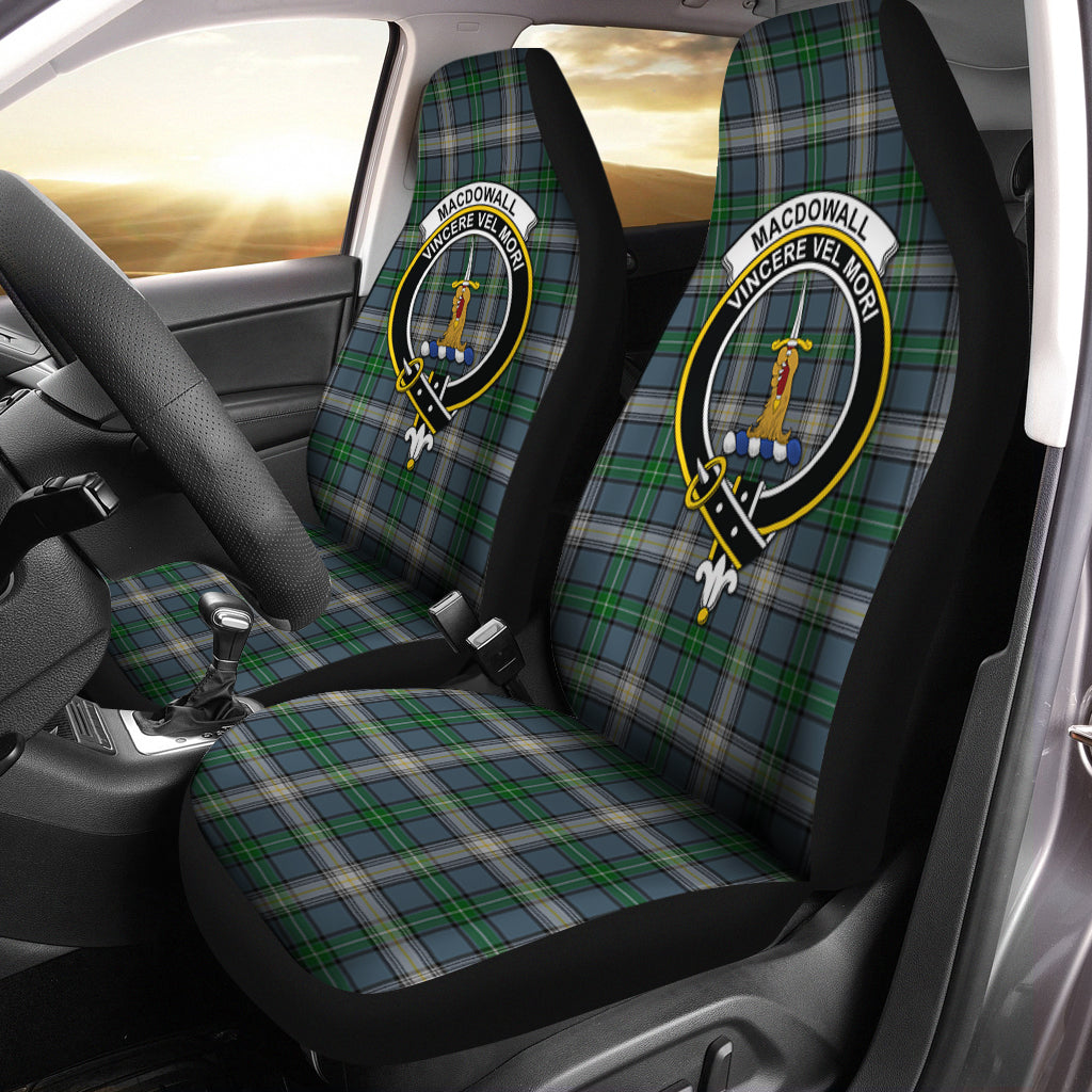 MacDowall Tartan Car Seat Cover with Family Crest One Size - Tartanvibesclothing