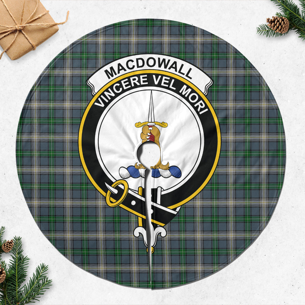 MacDowall Tartan Christmas Tree Skirt with Family Crest - Tartanvibesclothing