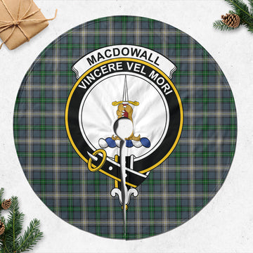 MacDowall (McDowall) Tartan Christmas Tree Skirt with Family Crest