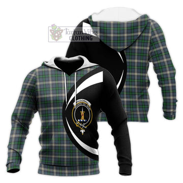 MacDowall (McDowall) Tartan Knitted Hoodie with Family Crest Circle Style Unisex Knitted Pullover Hoodie - Tartan Vibes Clothing