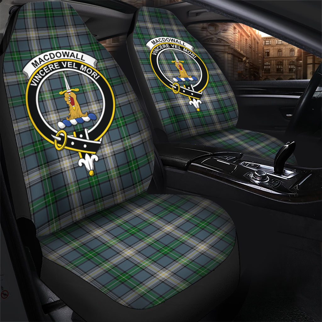 MacDowall Tartan Car Seat Cover with Family Crest - Tartanvibesclothing