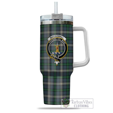 MacDowall (McDowall) Tartan and Family Crest Tumbler with Handle