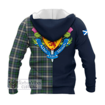 MacDowall (McDowall) Tartan Knitted Hoodie Alba with Scottish Lion Royal Arm Half Style - Tartan Vibes Clothing