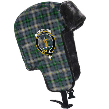MacDowall (McDowall) Tartan Winter Trapper Hat with Family Crest - Tartan Vibes Clothing