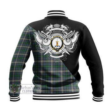 MacDowall (McDowall) Tartan Baseball Jacket with Family Crest and Military Logo Style