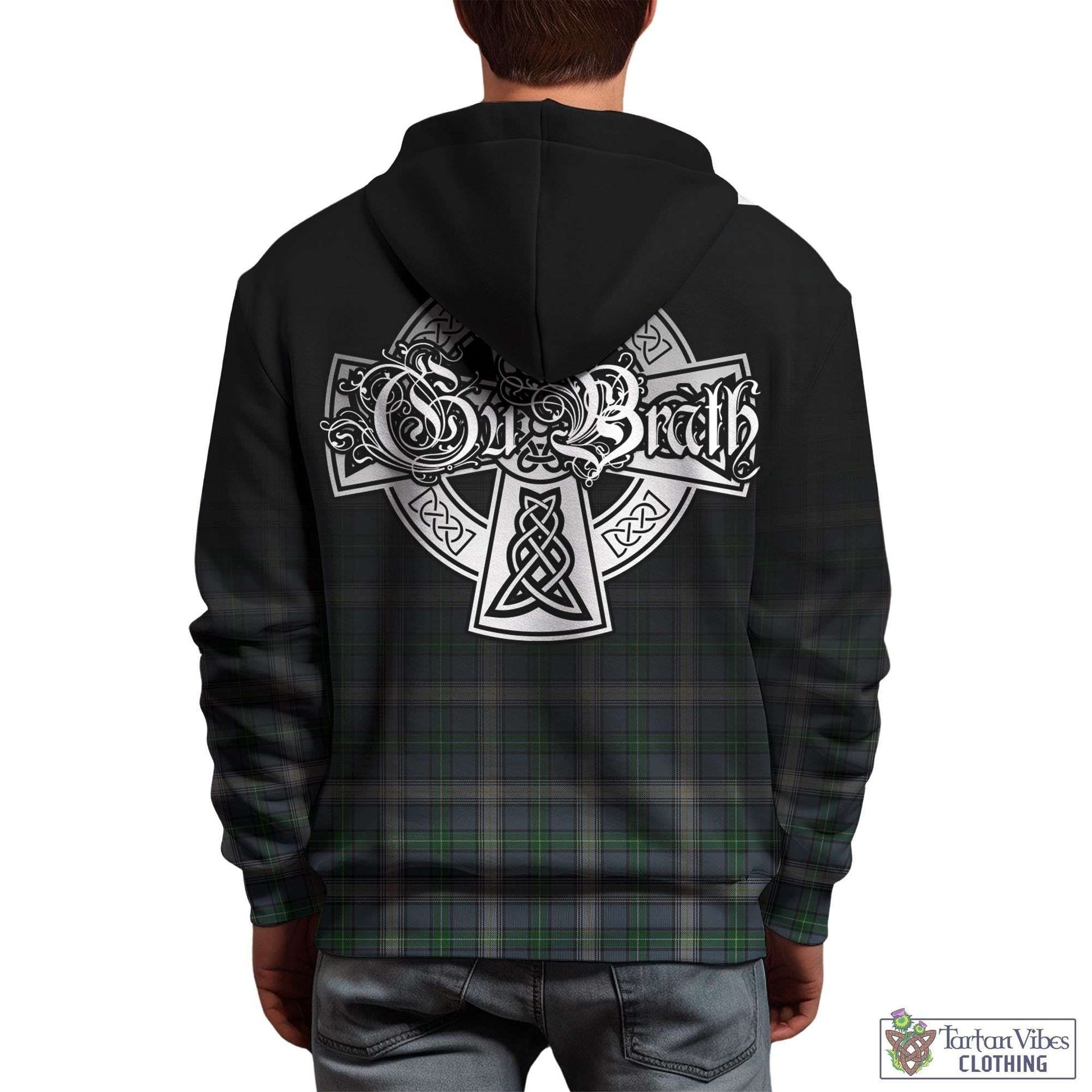 Tartan Vibes Clothing MacDowall Tartan Hoodie Featuring Alba Gu Brath Family Crest Celtic Inspired