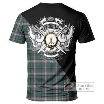 MacDowall (McDowall) Tartan T-Shirt with Family Crest and Military Logo Style - Tartan Vibes Clothing
