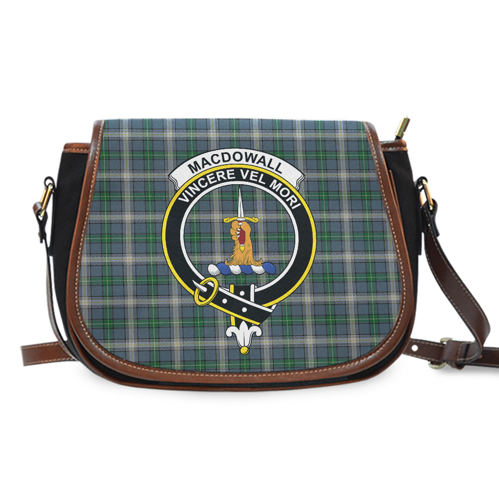 MacDowall (McDowall) Tartan Saddle Bag with Family Crest - Tartan Vibes Clothing