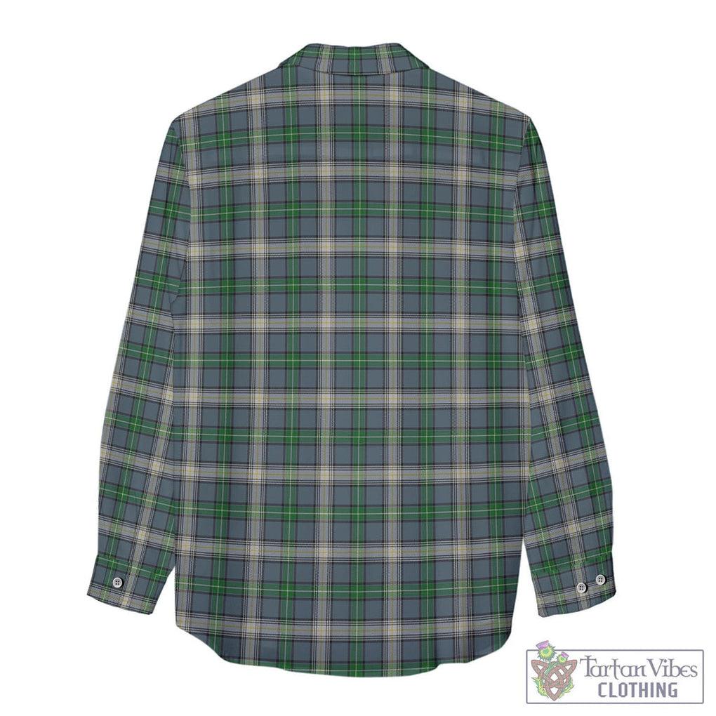 Tartan Vibes Clothing MacDowall Tartan Womens Casual Shirt with Family Crest