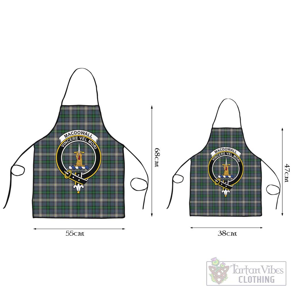 MacDowall (McDowall) Tartan Apron with Family Crest Black L 55x68 cm - Tartan Vibes Clothing