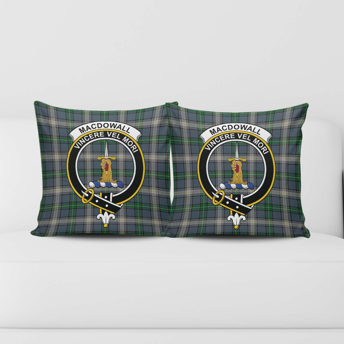 MacDowall (McDowall) Tartan Pillow Cover with Family Crest - Tartan Vibes Clothing