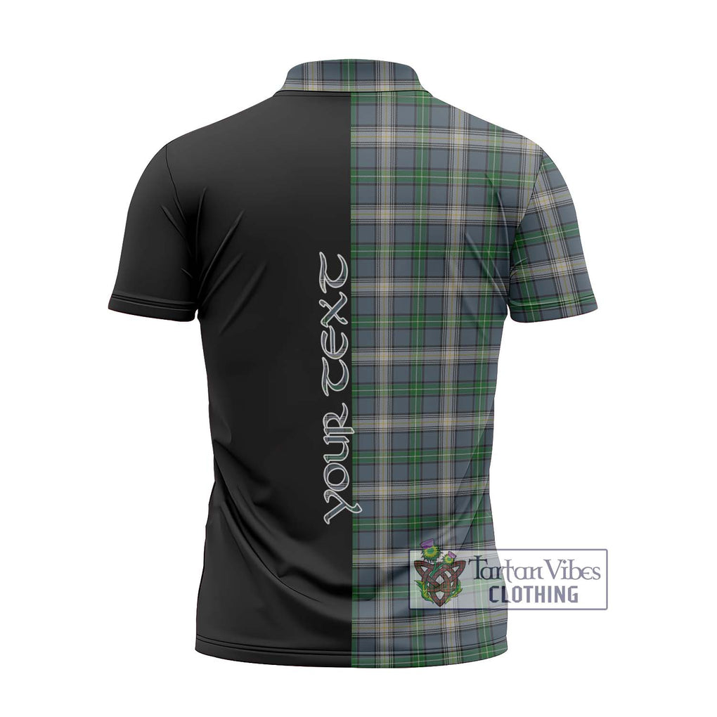 MacDowall (McDowall) Tartan Zipper Polo Shirt with Family Crest and Half Of Me Style - Tartanvibesclothing Shop