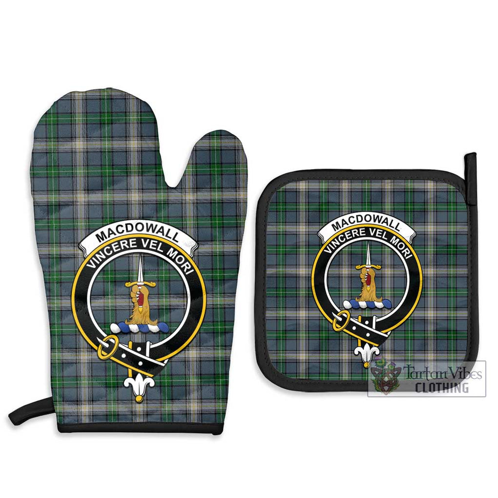 MacDowall (McDowall) Tartan Combo Oven Mitt & Pot-Holder with Family Crest - Tartan Vibes Clothing