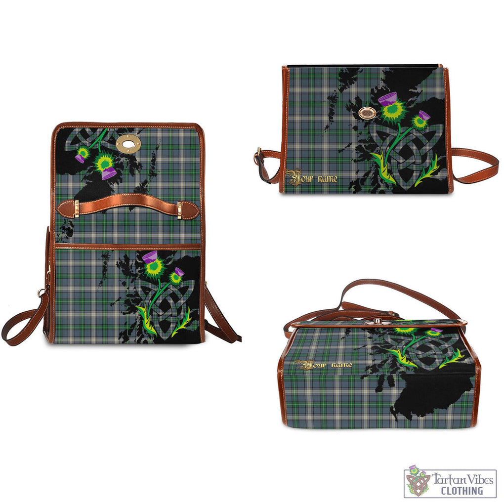 MacDowall (McDowall) Tartan Waterproof Canvas Bag with Scotland Map and Thistle Celtic Accents - Tartan Vibes Clothing