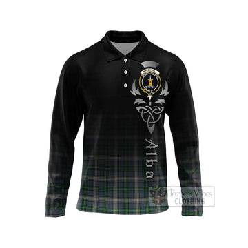 MacDowall (McDowall) Tartan Long Sleeve Polo Shirt Featuring Alba Gu Brath Family Crest Celtic Inspired Unisex - Tartan Vibes Clothing