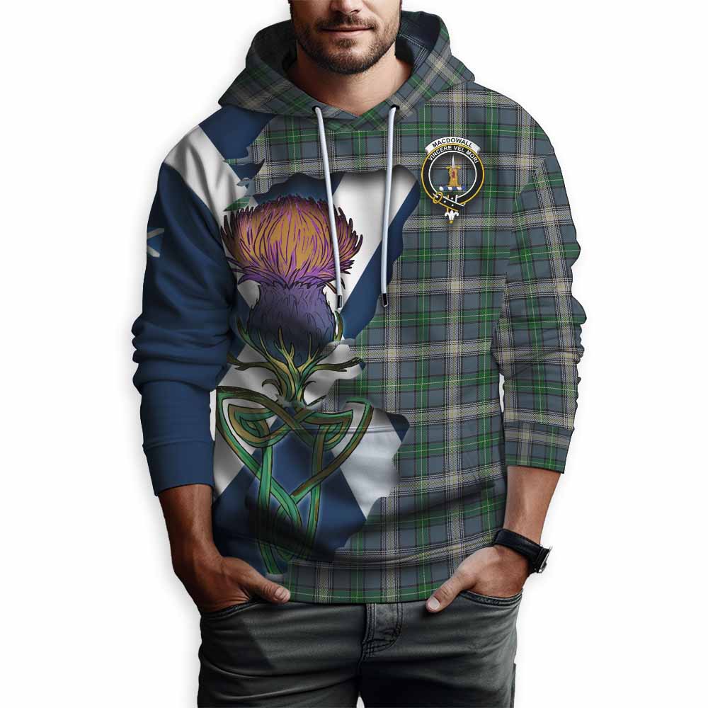 MacDowall (McDowall) Tartan Family Crest Hoodie Scottish Thistle Celtic Inspired Pullover Hoodie - Tartan Vibes Clothing