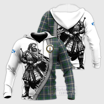 MacDowall (McDowall) Tartan Clan Crest Knitted Hoodie with Highlander Warrior Celtic Style