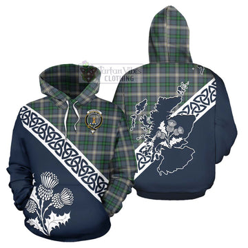 MacDowall (McDowall) Tartan Hoodie Featuring Thistle and Scotland Map