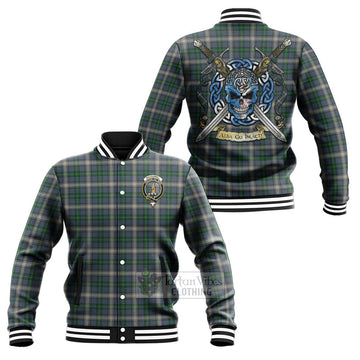 MacDowall (McDowall) Tartan Baseball Jacket with Family Crest Celtic Skull Style