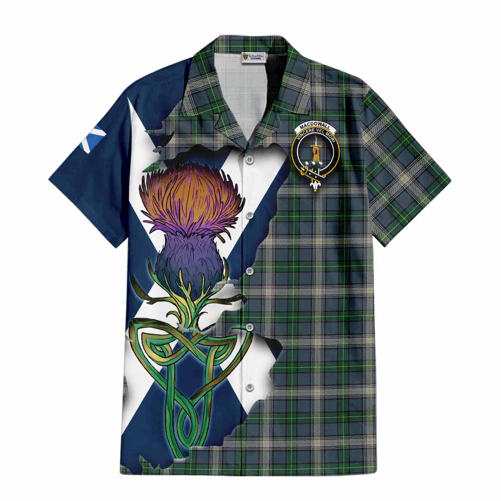 MacDowall (McDowall) Tartan Family Crest Hawaiian Shirt Scottish Thistle Celtic Inspired Kid - Tartan Vibes Clothing