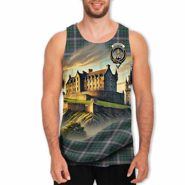 MacDowall (McDowall) Tartan Family Crest Men's Tank Top with Scottish Ancient Castle Style Men - Tartan Vibes Clothing
