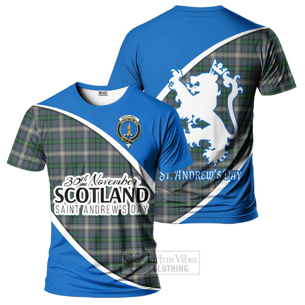 Tartan Vibes Clothing MacDowall (McDowall) Family Crest Tartan T-Shirt Celebrate Saint Andrew's Day in Style