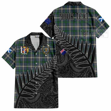 MacDowall (McDowall) Crest Tartan Hawaiian Shirt with New Zealand Silver Fern Half Style Kid - Tartan Vibes Clothing