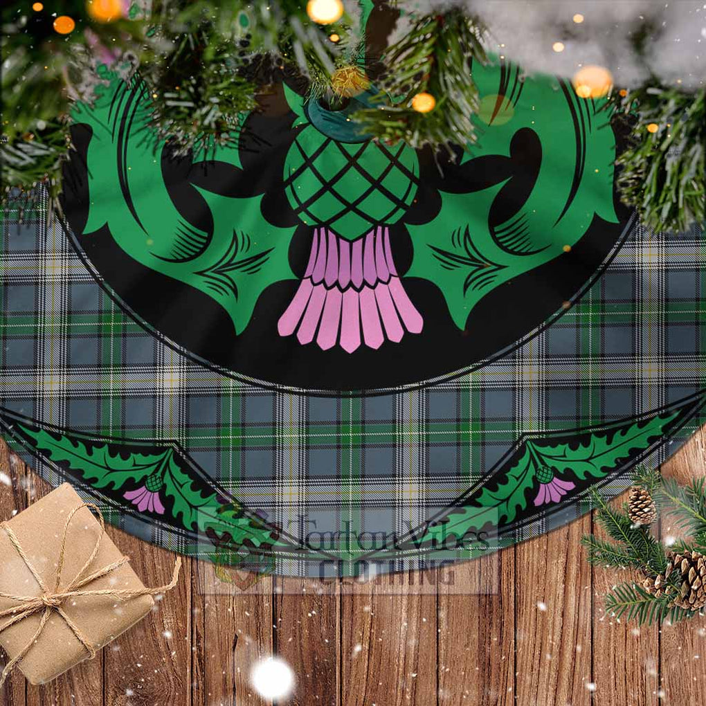 Tartan Vibes Clothing MacDowall (McDowall) Tartan Christmas Tree Skirt Scottish Thistle Style