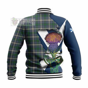 MacDowall (McDowall) Tartan Family Crest Baseball Jacket Scottish Thistle Celtic Inspired - Tartan Vibes Clothing