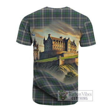 MacDowall (McDowall) Tartan Family Crest Cotton T-shirt with Scottish Ancient Castle Style - Tartan Vibes Clothing