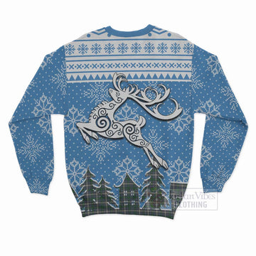 MacDowall (McDowall) Clan Christmas Sweatshirt Celtic Reindeer Style