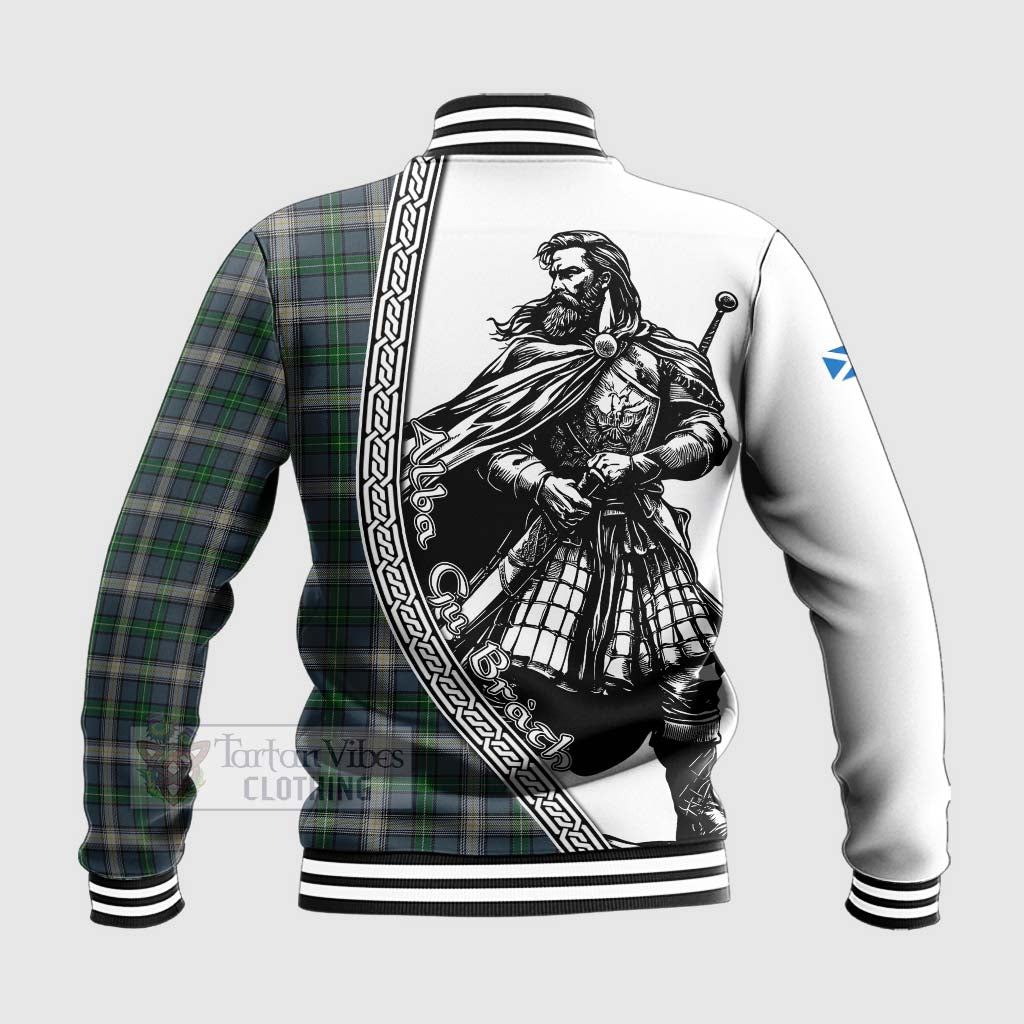 Tartan Vibes Clothing MacDowall (McDowall) Tartan Clan Crest Baseball Jacket with Highlander Warrior Celtic Style